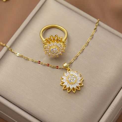 PACK NUTRIA , ANILLO Y COLLAR GIRASOL