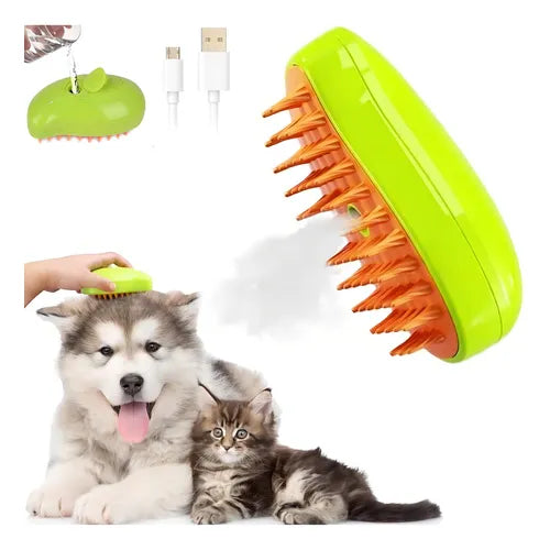 CEPILLO DE VAPOR PARA GATOS 3 EN 1, AUTOLIMPIANTE