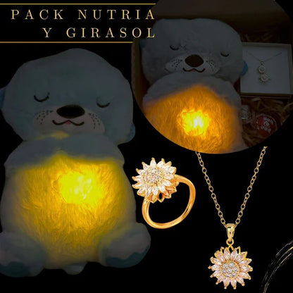 PACK NUTRIA , ANILLO Y COLLAR GIRASOL