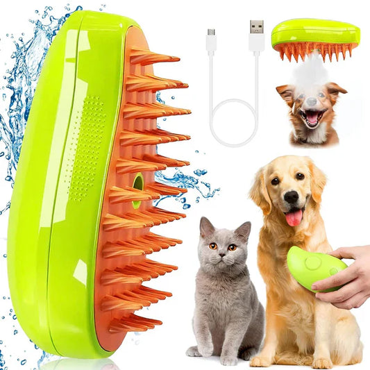CEPILLO DE VAPOR PARA GATOS 3 EN 1, AUTOLIMPIANTE