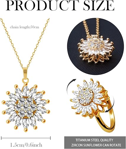 PACK NUTRIA , ANILLO Y COLLAR GIRASOL
